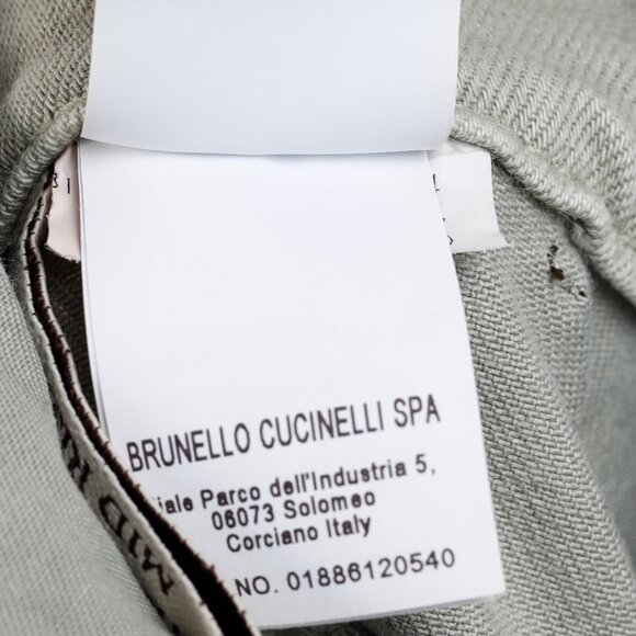 Brunello Cucinelli SS/23 Green Monili-Beaded Mid-Rise Straight Leg Jeans - Picture 16 of 16